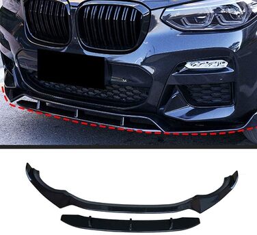 Передній спойлер автомобіля Губа для BMW G01 X3 G02 X4 2018 2019 2020, ABS Передній бампер Губа Підборіддя Спойлер, Передня планка Передній бампер Дифузор Передній бампер Автомобільні аксесуари Обвіс