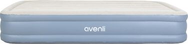 Самонадувальний надувний матрац/ліжко AVENLI для 1 особи, 1999x33 см, надувне гостьове ліжко з вбудованим насосом, висока спальна поверхня, флокована поверхня для кемпінгу та дому