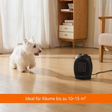 Керамічний обігрівач-повітряна завіса Storeo Basics з функцією обертання, 1800 Вт, з регульованим термостатом чорний
