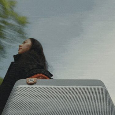 Потужна гучна бездротова портативна Bluetooth-колонка для дому зі звуком на 360 градусів та вбудованою зарядною станцією Qi - Grey