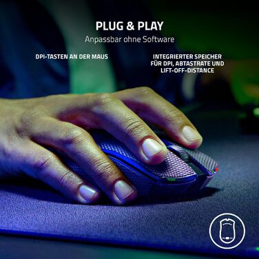 Ультралегка бездротова ігрова миша для кіберспорту вагою 58 г (оптичний сенсор з 30K DPI, технологія бездротової гіпершвидкості, о