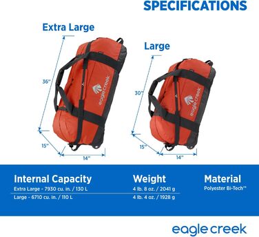 Надлегка туристична сумка для кемпінгу та відпочинку на природі, що протирається, червона глина 91 см Red Clay