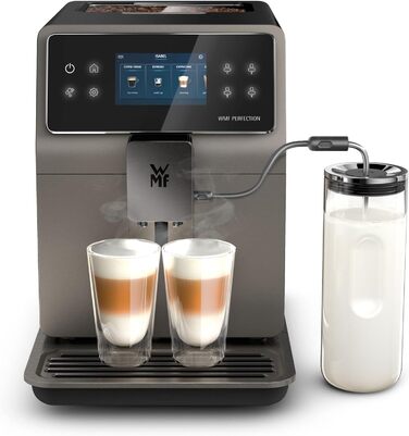 Повністю автоматична кавоварка WMF Perfection 780L з молочною системою, 18 напоїв, подвійний термоблок, кавомолка з нержавіючої сталі, профіль користувача, контейнер для молока 1 л
