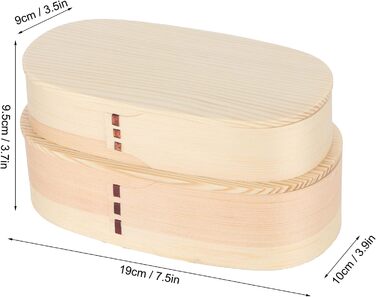 Ланчбокс портативний контейнер, японський стиль, дерев&39яний набір ланчбоксів, двошаровий, з роздільником для учнівських пікніків (1)