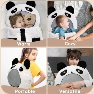 Дитячий спальний мішок 178 x 88 см, складний, дитячий спальний мішок з подушкою та блискавкою, м&39який теплий, багатофункціональний, ковдра для дитячого садка, спальний мішок чорно-білий