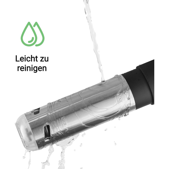 Водонепроникна плита су-від IPX7 потужністю 1200 Вт з 3D-циркуляцією та регулюванням температури 20-95C, функцією таймера повільної плити та LED-дисплеєм