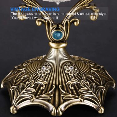 Пісочний годинник SuLiao для Uten, Поворотний на 720, Старовинний білий пісочний годинник, Вінтажний пісочний годинник 1 Hora Reloj de Arena, Великий метал, Пісочний годинник, Офіс, Письмовий стіл, Дім, Весільне оформлення (Білий, 60 хв)