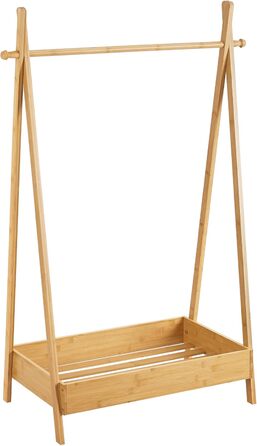 Дитяча вішалка для одягу Sola, вішалка для курток, 126 x 73 x 42 см, бамбукова вішалка для одягу для дитячих кімнат та спалень