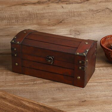Виготовлена вручну вінтажна дерев&39яна скринька для зберігання колекцій предметів мистецтва та ремесел. Вишукана скринька для ювелірних виробів для дизайну інтер&39єру (S) casual