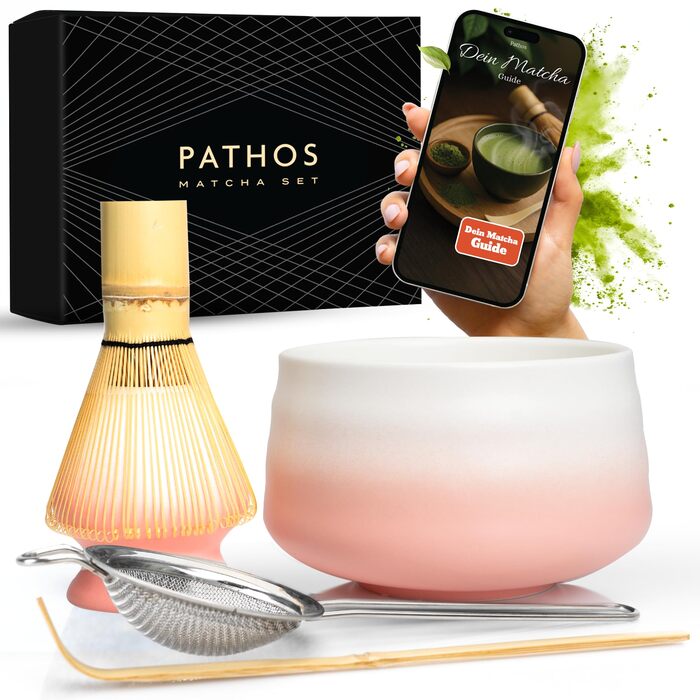 Преміум набір для матча з кераміки традиційний набір для чаю матча з вінчиком (часен), чашею (тяван), ситечком та підставкою для вінчика набір для приготування матча аксесуари для матча без порошку рожевий вінчик (часен)