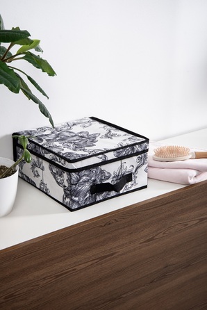 Кошик Idea Home NP-101M Anthracite Flowers 30x28x15 см (7058547)