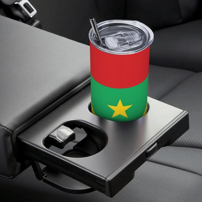 Кухоль з прямою трубочкою, дизайн мавританський прапор, друкований, дорожній кухоль, підходить для кемпінгу, офісу та дому, 590 мл