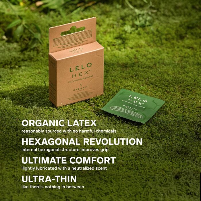 Презервативи LELO HEX Organic, ультратонкі, 36 шт
