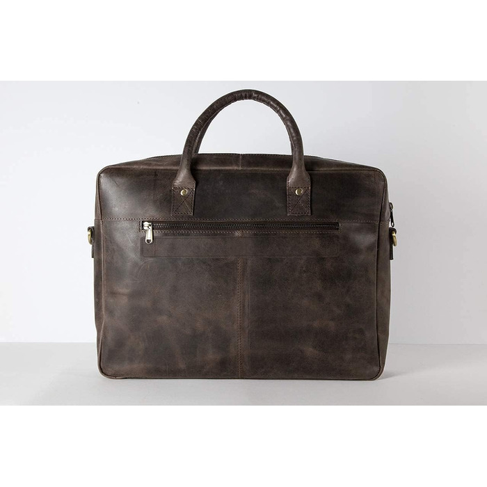Портфель (M). Велика сумка, сумка для ноутбука і сумка через плече зі шкіри ручної роботи. Високоякісна чоловіча сумка з натуральн