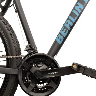 Гірський велосипед MTB1 з повним комплектом Shimano 21-швидкісна Shimano FD-TZ500/RD-TY300D, гідравлічні дискові гальма Dacron, чорно-сріблястий колір, колеса 27,5 дюймів та висота рами 46 см