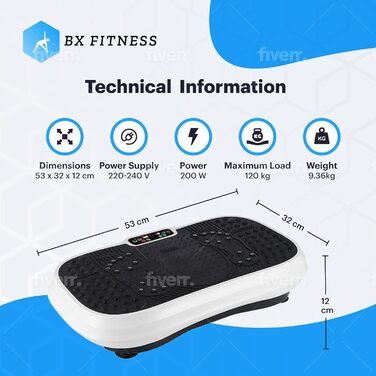 Віброплита Fitness 3D White