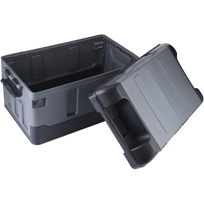 Складаний органайзер для багажника з 2 відділеннями, для дому, авто, вантажопідйомність 60 кг (матовий чорний колір)