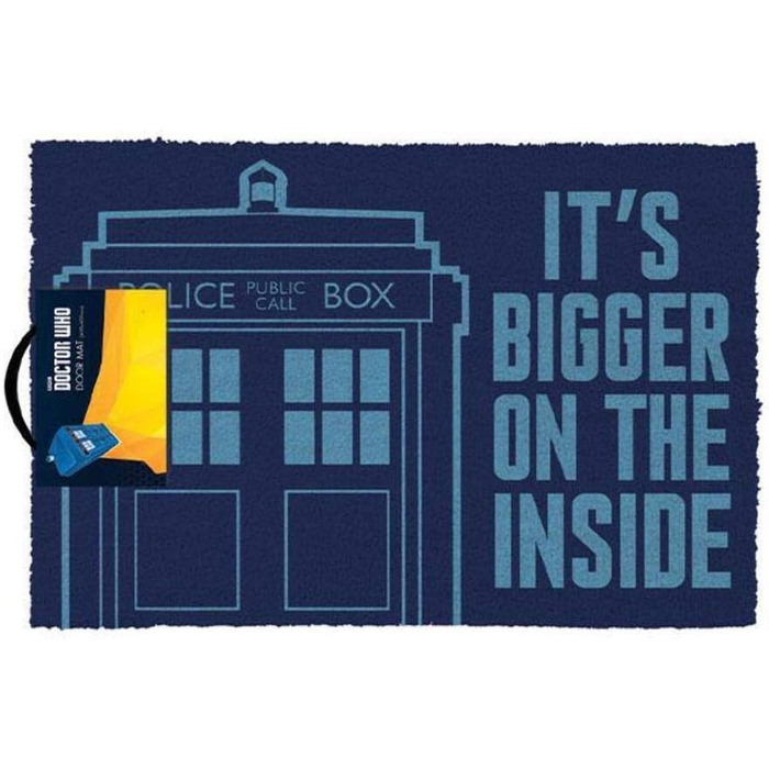 Килимок для дверей DOCTOR WHO Tardis унісекс, синій/світло-синій, 40 x 60 см (прямокутний)