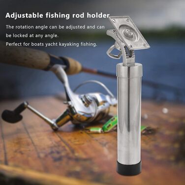 Тримач для вудки для човна Регульований тримач для вудки Тримач для вудки для човна Срібний