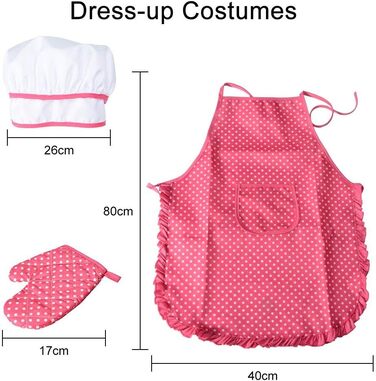 Набір шеф-кухаря NIWWIN, дитячі фартухи, 11 предметів, дитяча кулінарна ігрова кухня, водонепроникна випічка для дівчаток, подарун