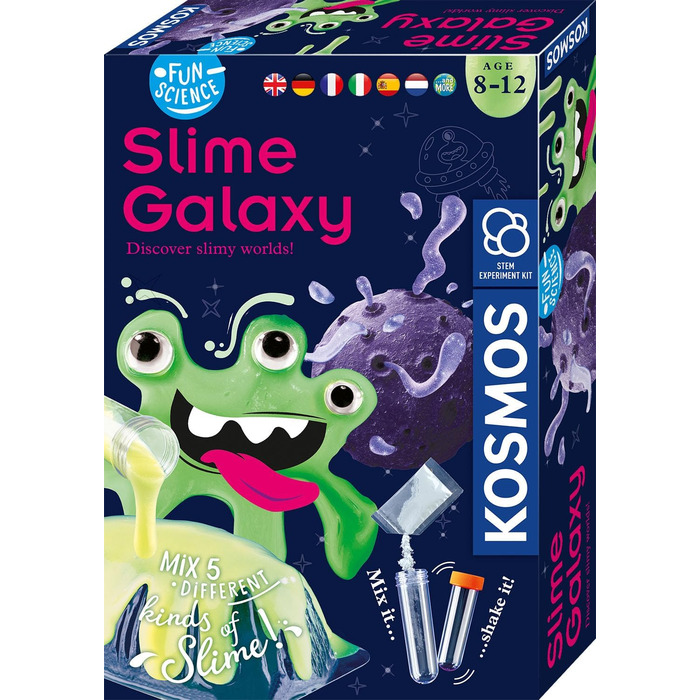 Набір для експериментів Fun Science Slime Galaxy KOSMOS, 5 типів слайму