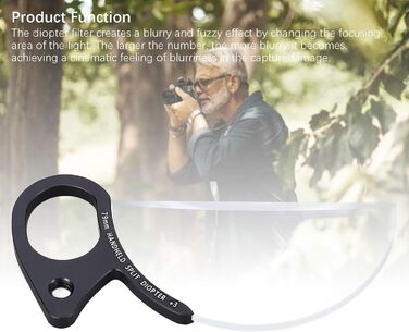 Ручний роздільний діоптрійний фільтр, 79-міліметровий фільтр зі спеціальним ефектом розмиття, покриття MRC, водонепроникне оптичне скло для фотозйомки з розділеним діоптрійним фільтром для дзеркальної камери