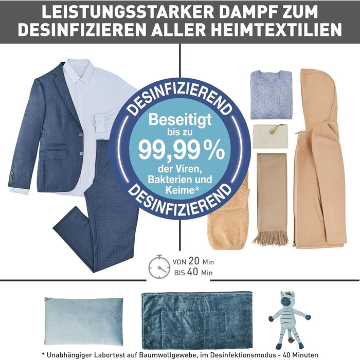 Повністю автоматичний паровий випрямляч розгладження та дезінфекція до 99,99 потужна пара дбайливе сушіння зменшує неприємні запах