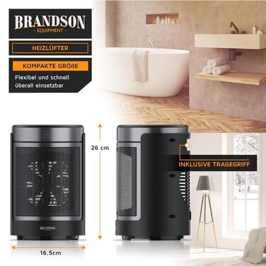 Тепловентилятор з дистанційним керуванням - Режим ECO для енергозберігаючої роботи - Коливання 50 - 2 рівні нагріву - Захист від перегріву та перекидання