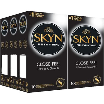 Презервативи SKYN Close Feel 40 шт. / Презервативи без латексу Skynfeel для чоловіків, Gossamer Feeling, маленька окружність, коробка для презервативів Extra Soft, чутливі, презервативи шириною 51 мм