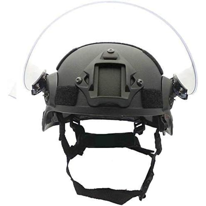 Тактичний шолом LEJUNJIE Mich 2000 Fast з прозорим козироком Riot, захисним щитком для обличчя, розсувними окулярами для страйкболу, пейнтболу, CS, військових ігор на відкритому повітрі BK