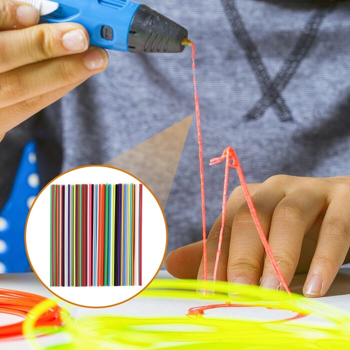 Матеріал 3D Doodler Pen Аксесуари для 3D ручок з низькою температурою, 3D Pen Filament Filament Filament 110pcs 2.5mm Pcl Filament For 3D Pen 22 Colours 3D Printing Pen