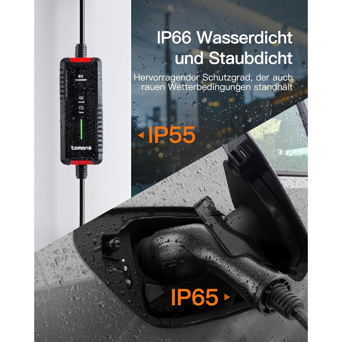 Тип 2 зарядний кабель Schuko 3,5 кВт, 16А, 6М зарядний кабель електромобіля, мобільний зарядний пристрій для електромобіля Wallbox