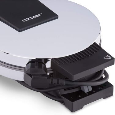 Вафельниця Cloer 185 для вафлі-серця, 930 Вт, розмір вафель 16 см, важкі пластини для випічки, оптичний та акустичний готовий повідомлення, корпус з нержавіючої сталі, нержавіюча сталь, хромована вафля розмір 16 см з сигнальним тоном Chrome