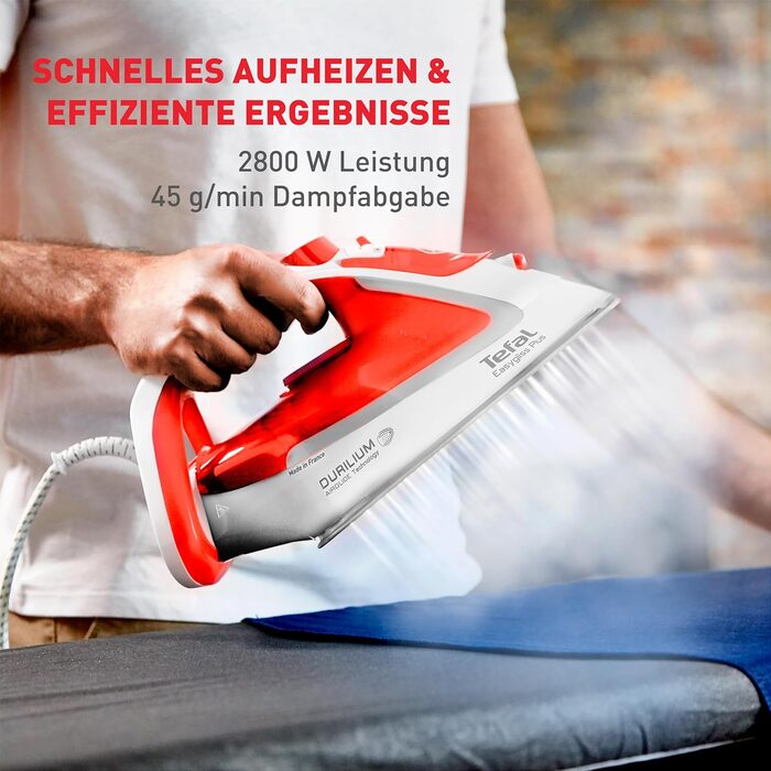 Парова праска 2800 Вт 45 г / хв. автоматичне регулювання подачі пари 230 г / хв. посилення подачі пари 3 парові зони вертикальна п