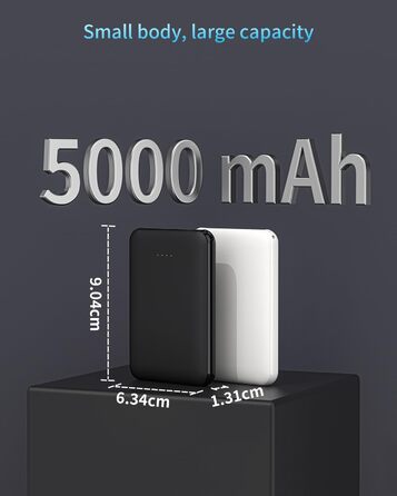 Міні-банк живлення 5000mAh, 2шт., чорний та білий