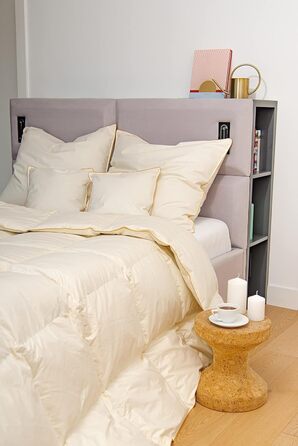 Пухова подушка H&F Home Textiles 50x50 см Наповнювач подушки 700 г 100 пір&39я Подушка із сертифікатом Oeko-Tex Чохол 100 бавовна