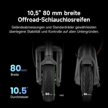 Електричний самокат, дозволений для використання на вулицях, із сертифікацією ABE, 10-дюймові колеса, максимальний запас ходу 65 км Підвіска на чотирьох колесах Складаний, має сертифікат IPX5 та TV, електричний самокат для дорослих, 65i