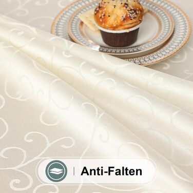 Скатертина Homaxy Скатертина миється Прямокутна 100х140 см Поліестер Скатертина Скатертина Жаккард Скатертина Орнамент Брудовідшто