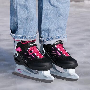 Жіночі коньки Rollerblade Bladerunner Ice by Igniter XT, чорний/зимовий зелений/фуксія, розмір 41 (UK 7.5 / US 9.5)