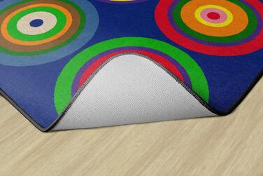 Флагманські килимки з кольоровими кільцями, кольоровий дитячий килимок для класів, для дитячих кімнат, для прикраси сидінь, ігрови