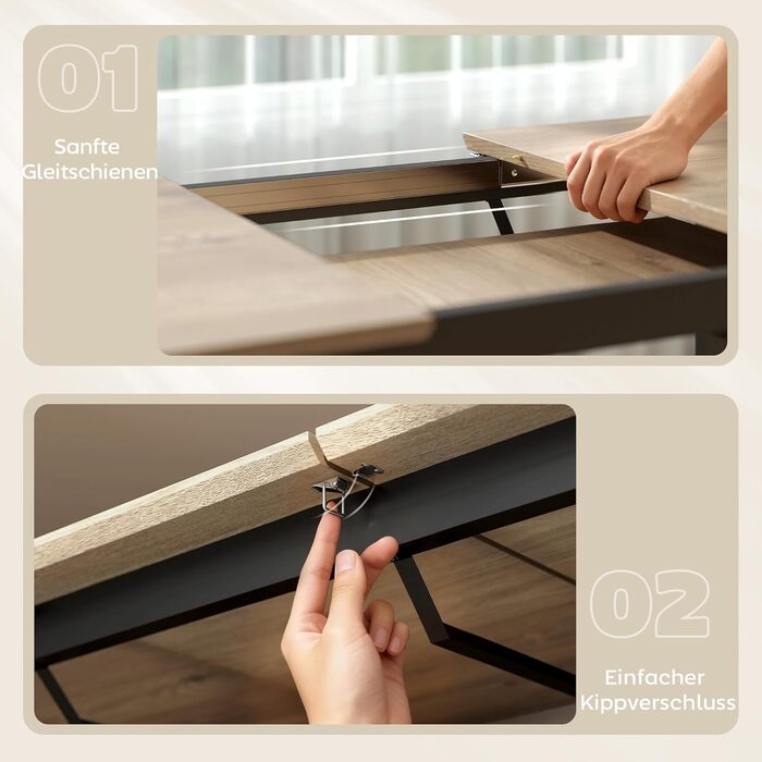 Розсувний обідній стіл HOMCOM 140/180 x 80 см, прямокутний кухонний стіл зі сталевими ніжками, 6-8 місць, для кухні, їдальні, натуральний