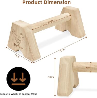 Дерев&39яні ручки для віджимань, паралелети, ручки для стійки на руках у калістеніці, опорні перекладини для віджимань, обладнання для калістеніки