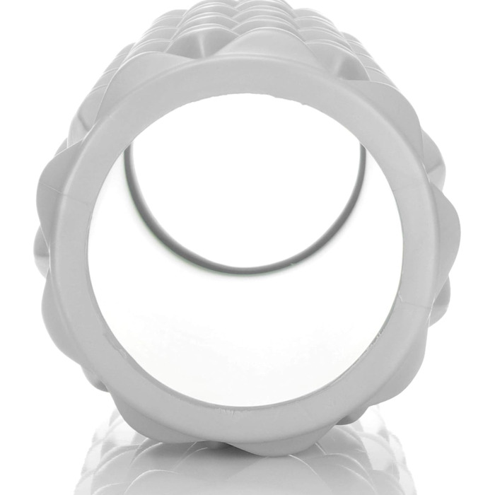 Ролер для йоги COM-FOUR, стимулюючий ролик для фасцій - сприяє кровообігу та розслабленню після роботи, фітнесу, йоги, тренувань та спорту (сірий)