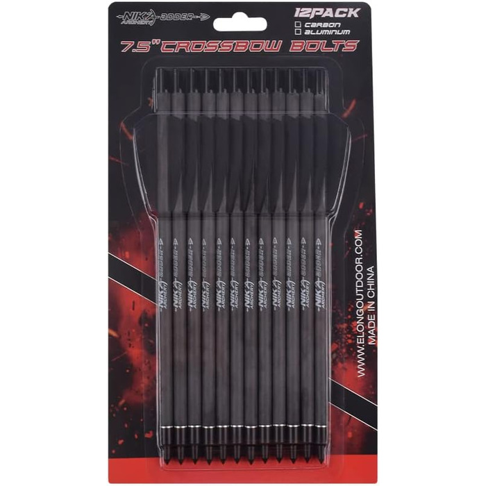 Карбонові болти SP350 для арбалета Cobra System R9 — 7,5″ (218 мм), 100 гран, 12 шт., чорні