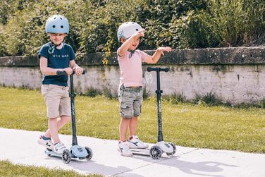 Дитячий шолом Scoot and Ride з регульованими ремінцями, матовим покриттям, розміри S і M, включає світлодіодний захисний ліхтар і