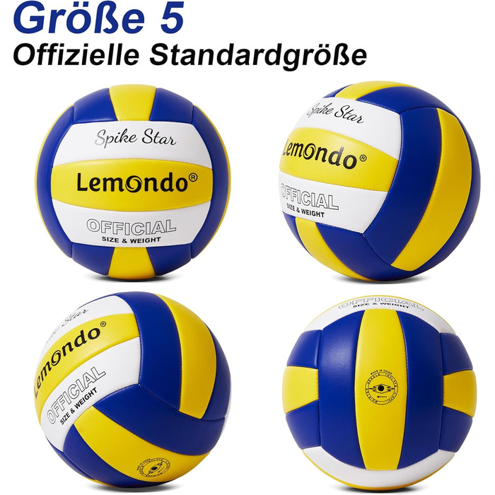 М&39який пляжний волейбол Lemondo з PU, водонепроникний, з насосом, для приміщень і вулиці, для гри, тренувань, пляжних м&39ячів (з насосом), білий