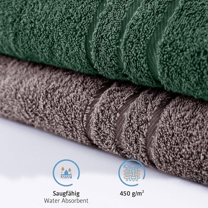 Набір рушників для сауни Komfortec 2 шт. 80x200 см з 100 бавовни, рушники для сауни XXL, рушник для сауни, м'який, великий, махров