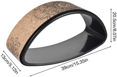 Колесо для йоги Windyday Natural Stretch Roller - нековзне, гнучке, витримує навантаження до 200 кг (еліпс)