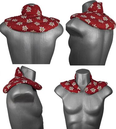 Подушка для шиї GIRAFFENLAND з коміром-стійкою, квітка едельвейса - подушка з вишневих кісточок - подушка для шиї, нагрівальна подушка - дуже затишна грілка для шиї