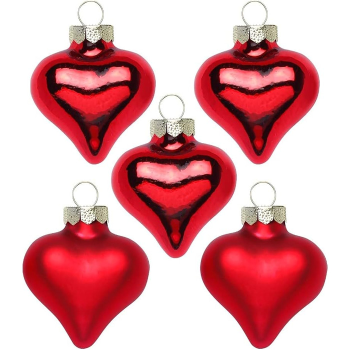 Чарівні міні-різдвяні прикраси у формі серця 8 in Inge-glas